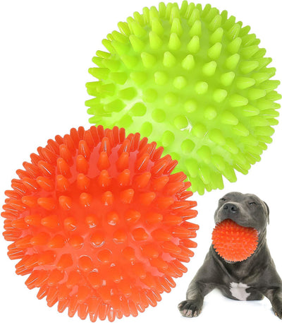 4.5” Heavy Duty Squeaky Dog Balls for Aggressive Chewers Dog