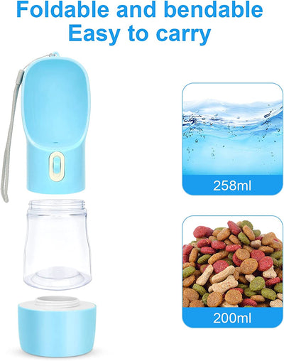 Portable Pet Water Bottle Leak Proof Dog Water Dispenser and Food, Lightweight