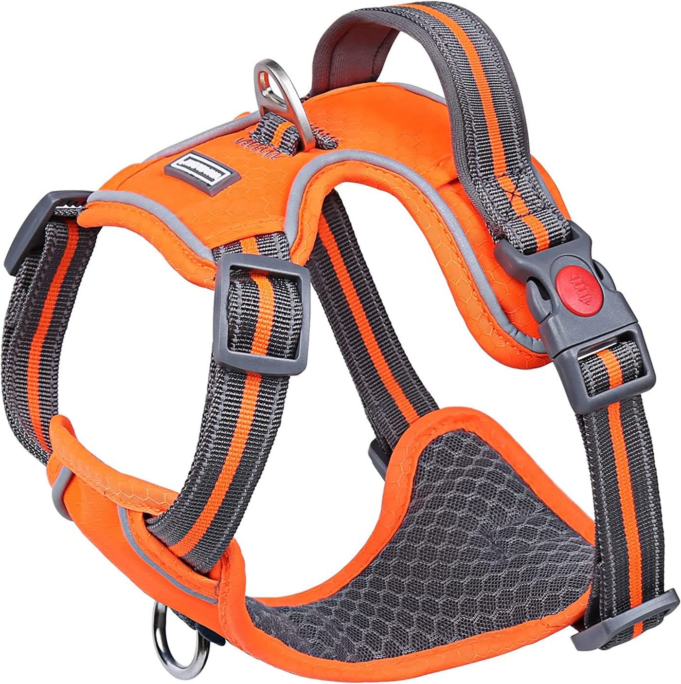 Pull Dog Harness, Soft Padded Easy Control Handle Dogs for Walking & Training, Escape Proof Reflective Pets Vest Harnesses with Front Hook